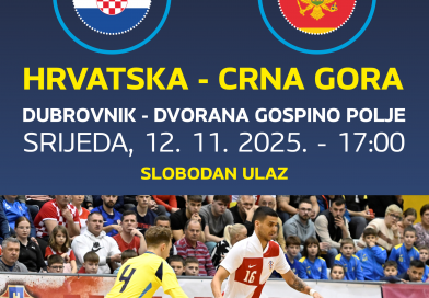 Prijateljska utakmica futsal A reprezentacija HRVATSKA – CRNA GORA Prijateljska utakmica futsal A reprezentacija HRVATSKA – CRNA GORA
